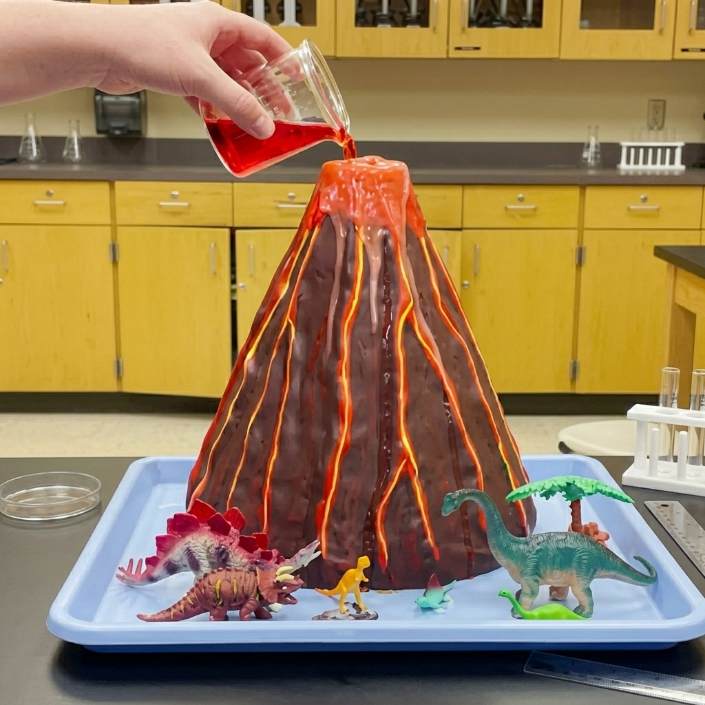 The amazing salt volcano experience for fun at home science