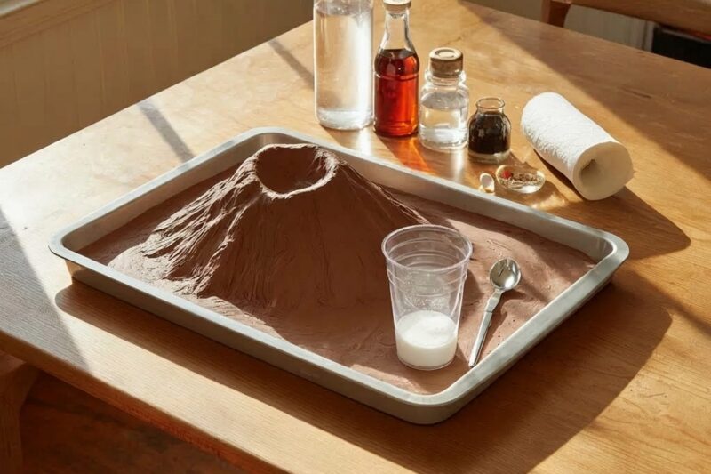 The Amazing Salt Volcano Experience for Fun at Home Science: How to Make It in 5 Steps
