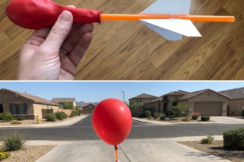 The paper rocket project that flies away. Best 10 Travel Crafts