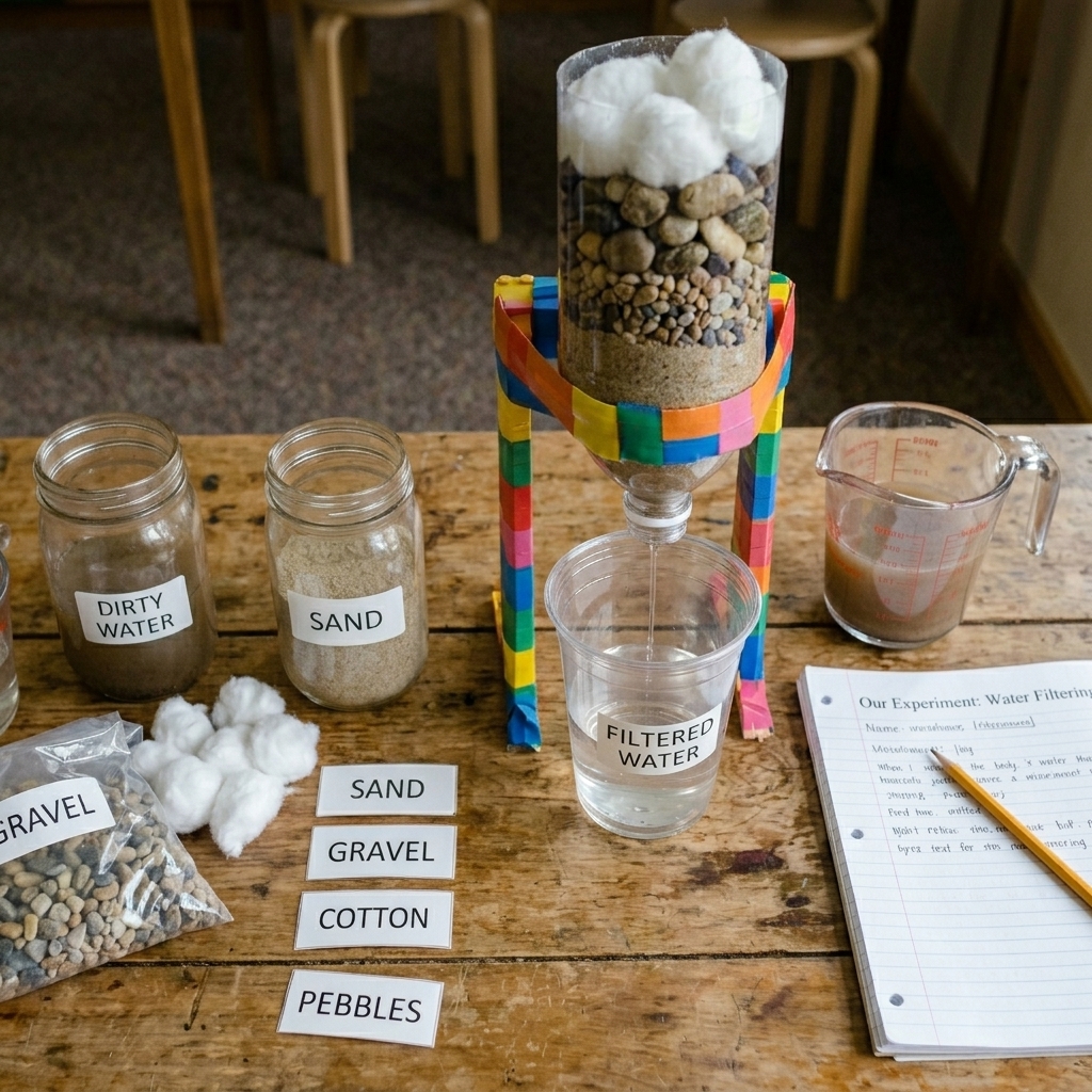 Water Filter Experiment for Kids
