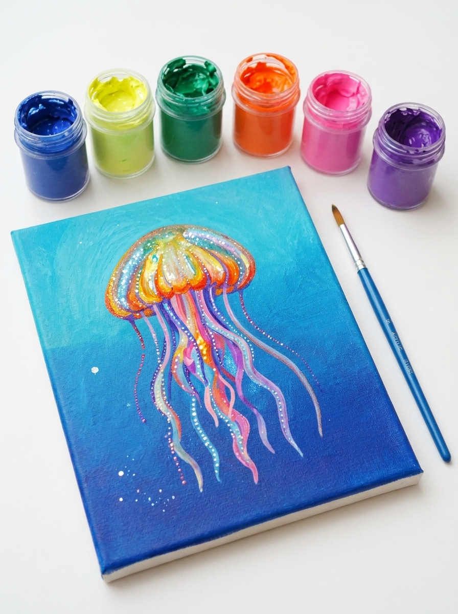 jellyfish sand drawing