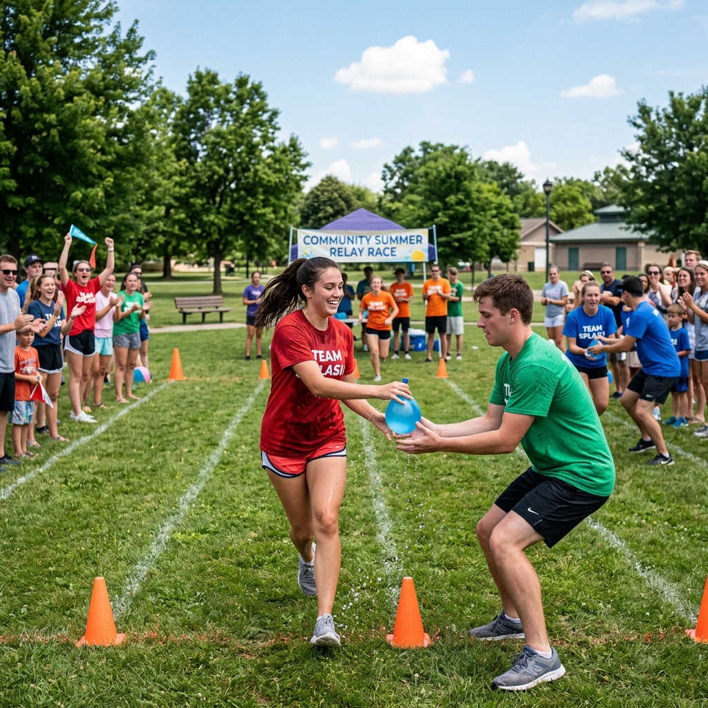 1. Water Balloon Relay Race