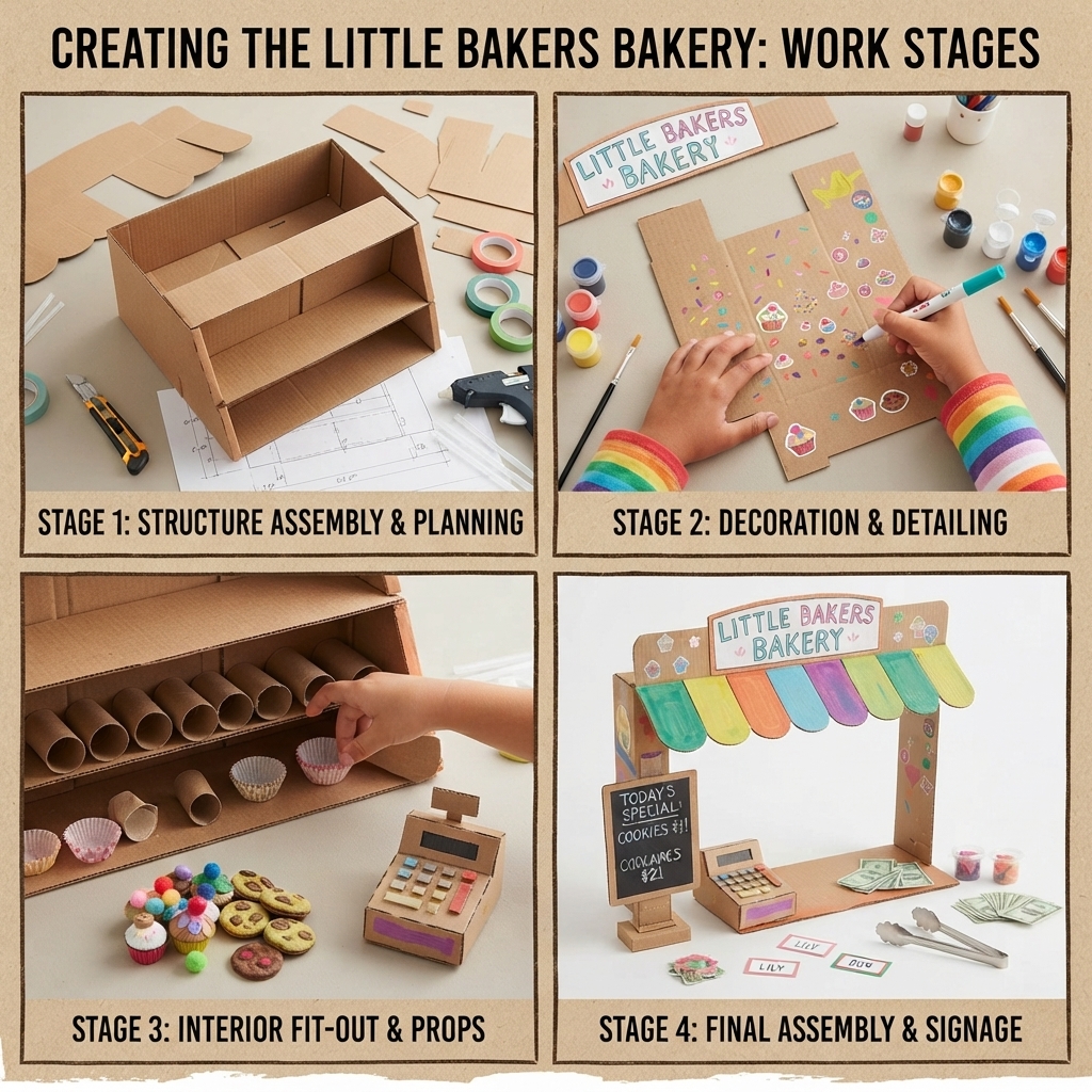 A cardboard bakery