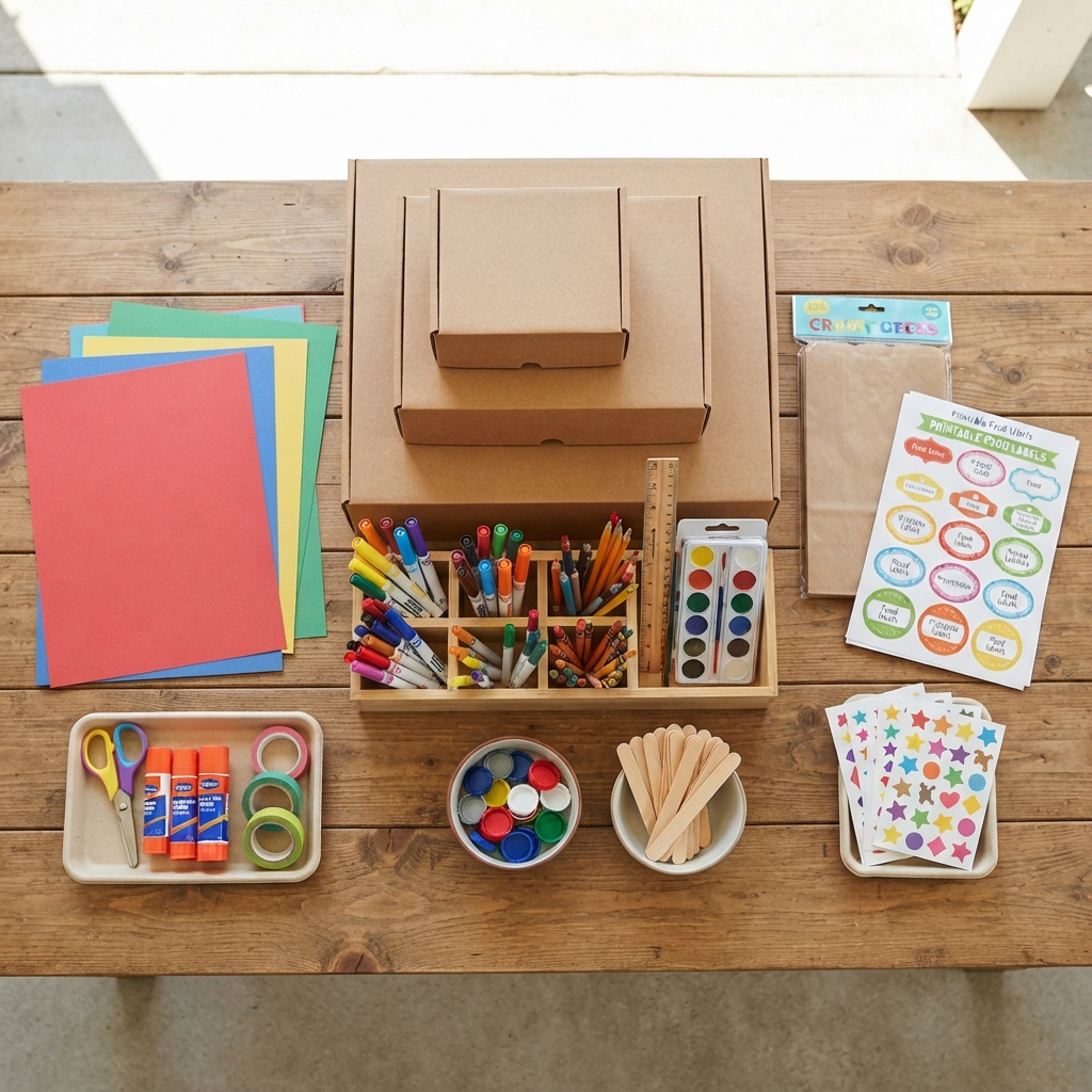 A cardboard supermarket