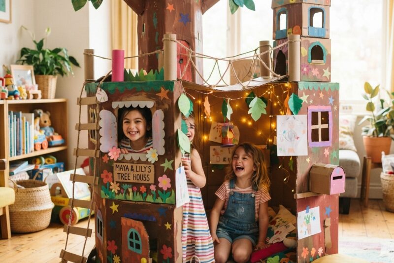 Cardboard Tree House: A Magical DIY Craft Adventure for Kids