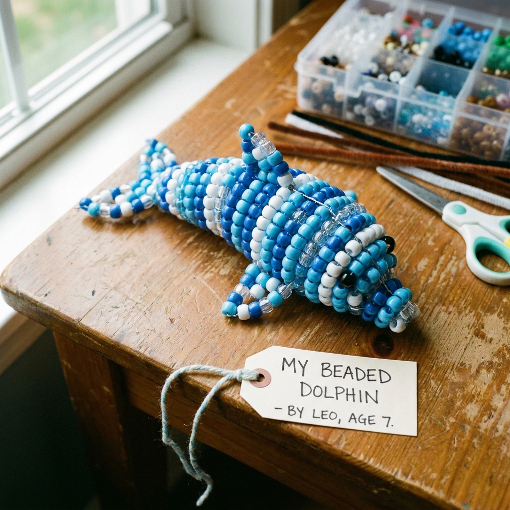Beaded Dolphin