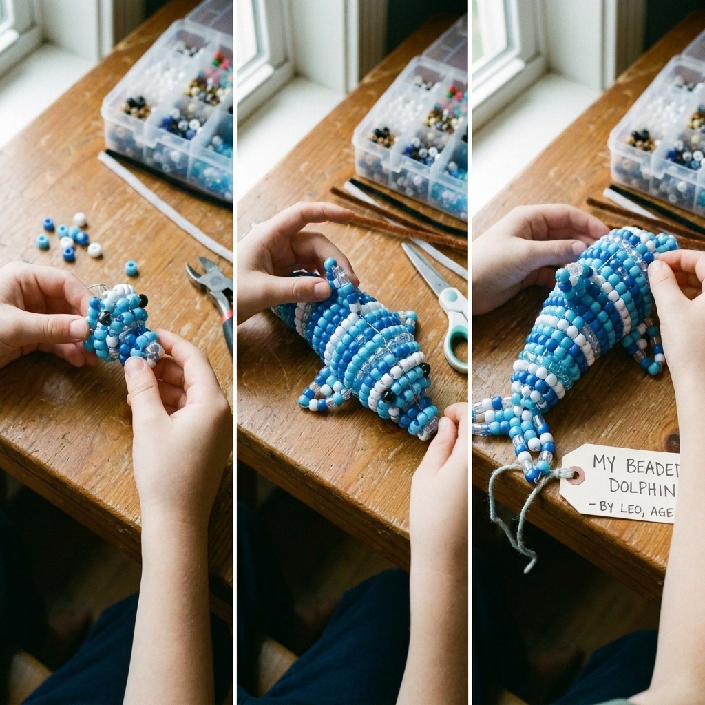 Beaded Dolphin