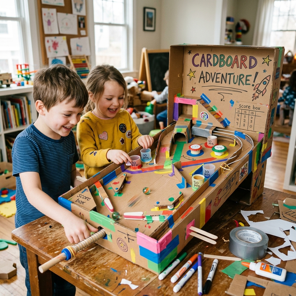 Building a Cardboard Pinball Machine