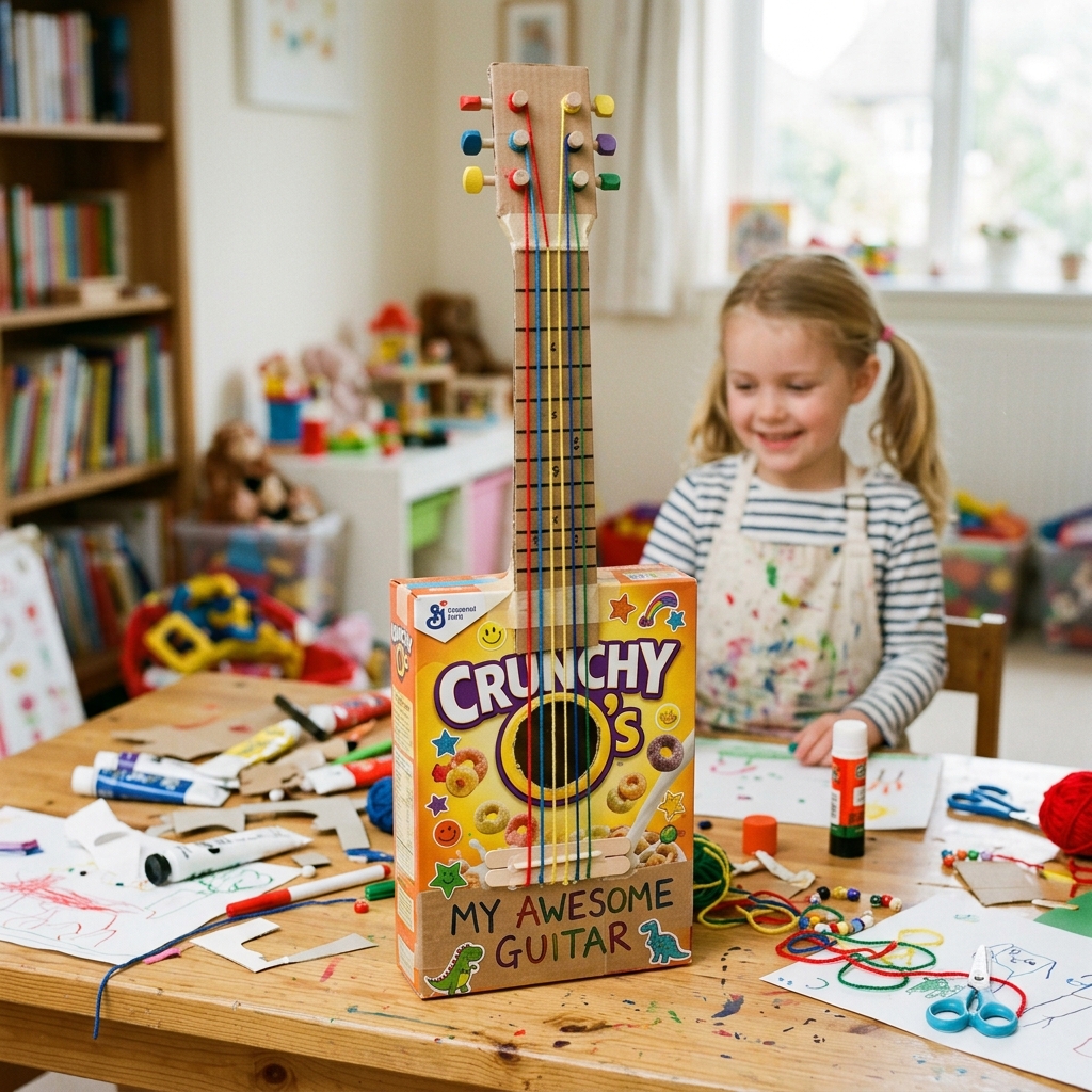 Building a Cereal Box Guitar