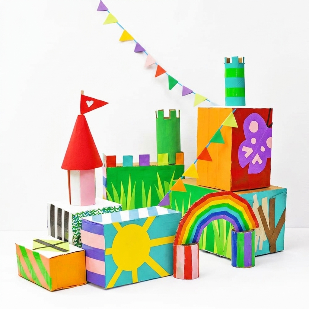 Cardboard building blocks