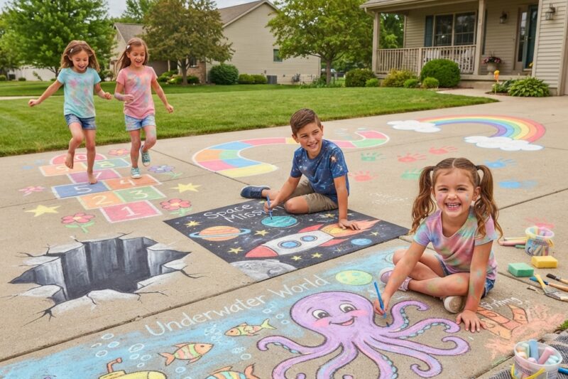 Chalk Art Ideas: Creative Outdoor Fun Kids Will Love