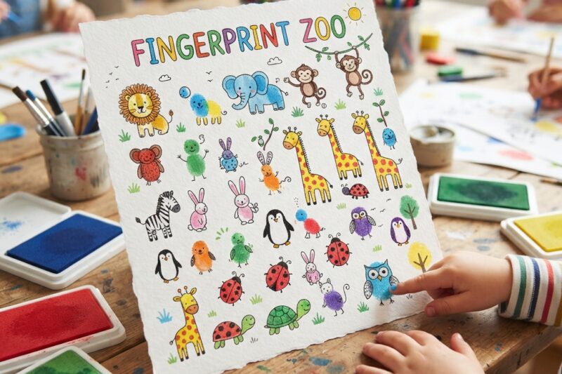 Fingerprint Zoo: A Fun Animal Art Project Kids Will Love