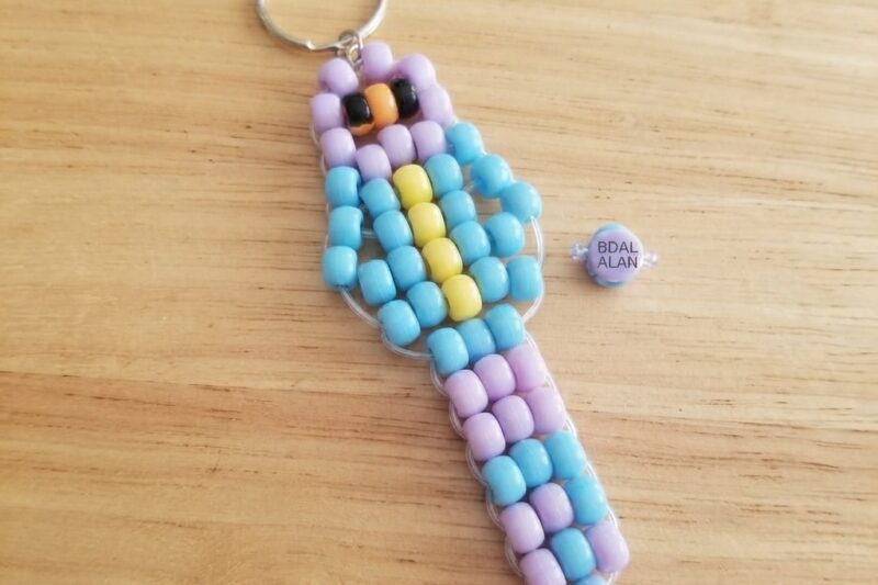Frog-Shaped Keychain Project Made from Pony Beads: A Fun DIY Craft for Kids