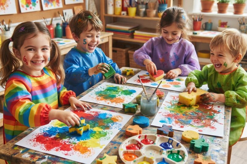 Sponge Painting: A Colorful Art Activity Kids Will Love