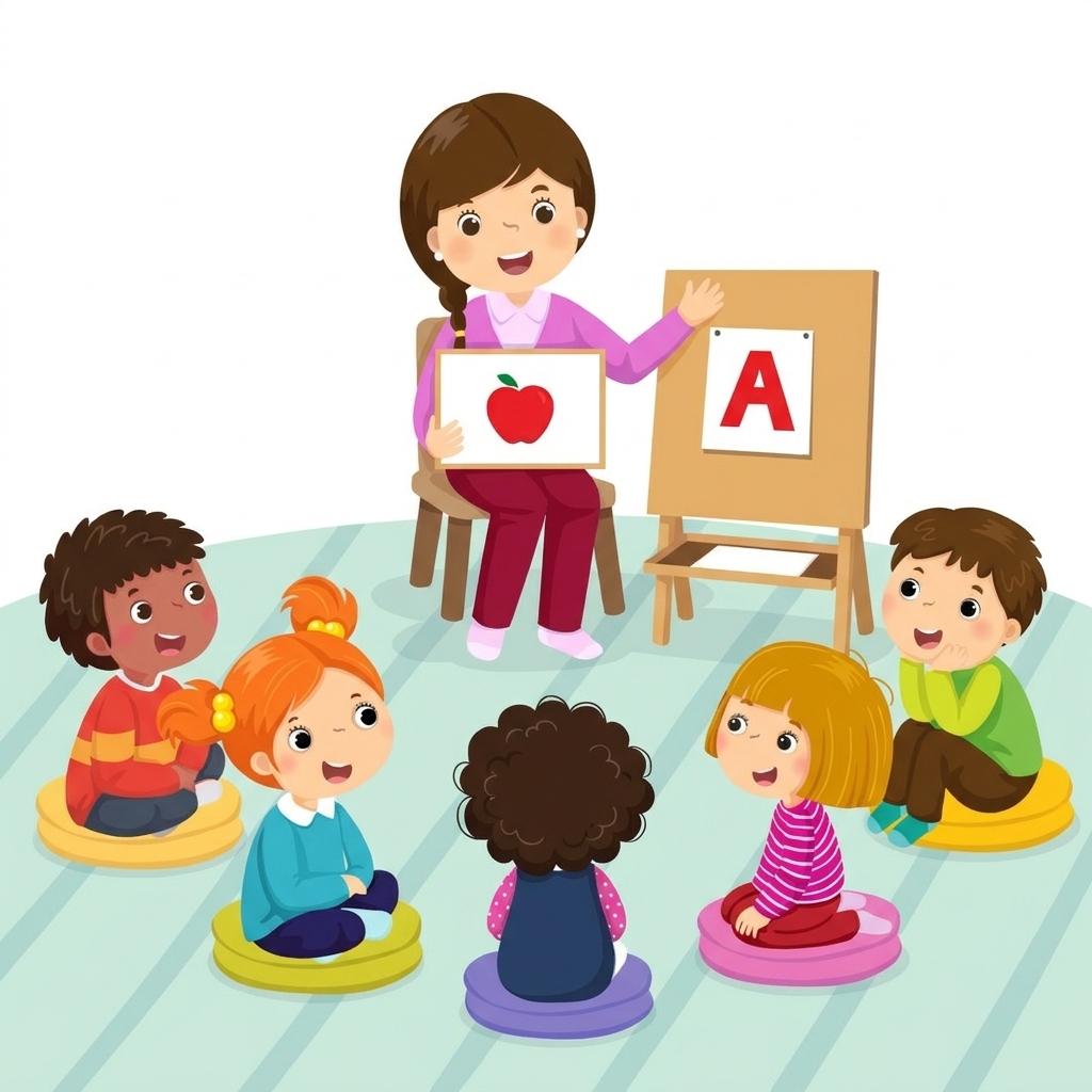Teaching the Letters A, B, and T with Pictures and Sounds