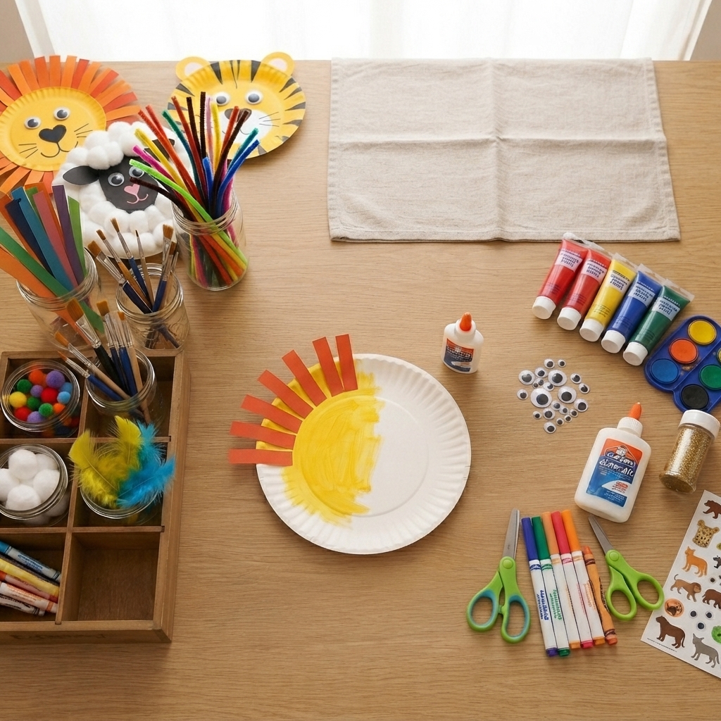 animals made from paper plates.