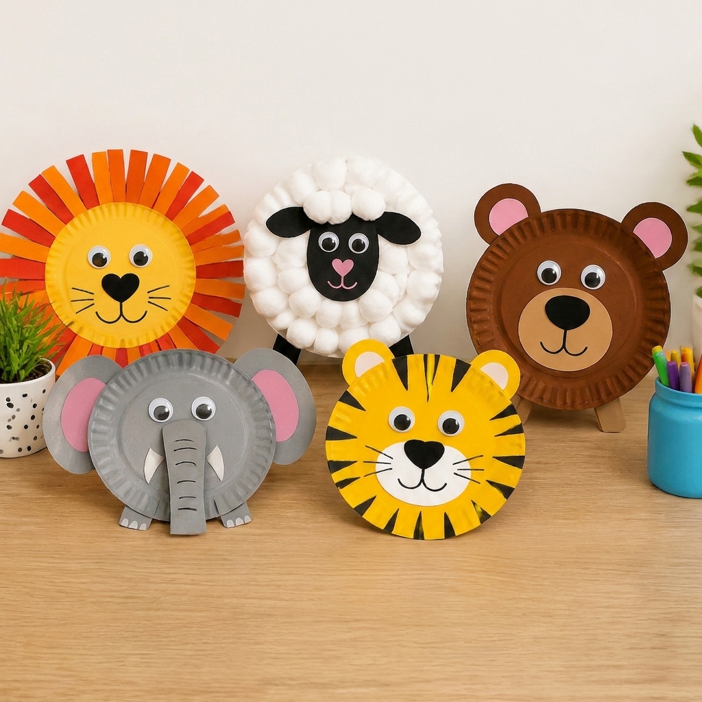 animals made from paper plates