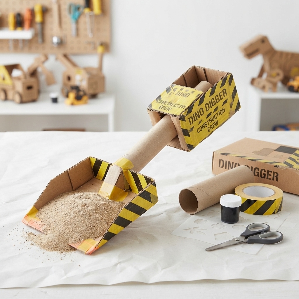 cardboard construction shovel