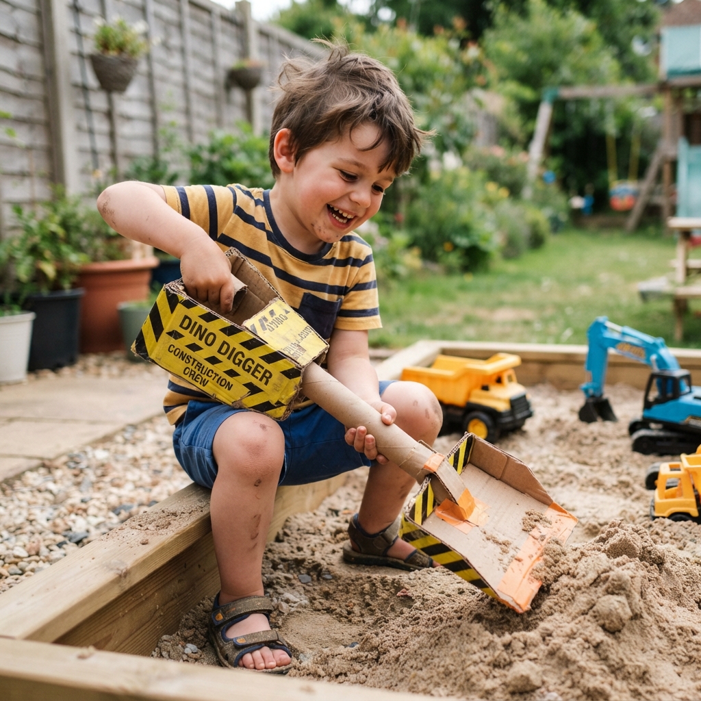 cardboard construction shovel