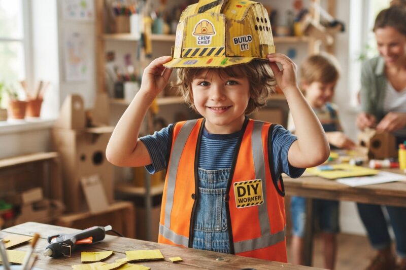 Cardboard Construction Worker’s Helmet for Kids: A Fun and Creative DIY Craft Project