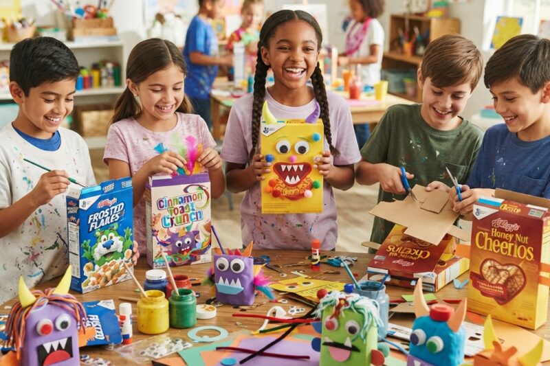 Cereal Box Monsters: A Fun Recycling Craft Project Children Love
