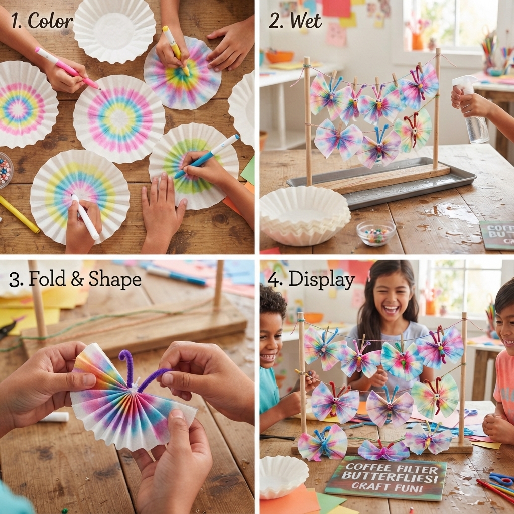 coffee filter butterflies