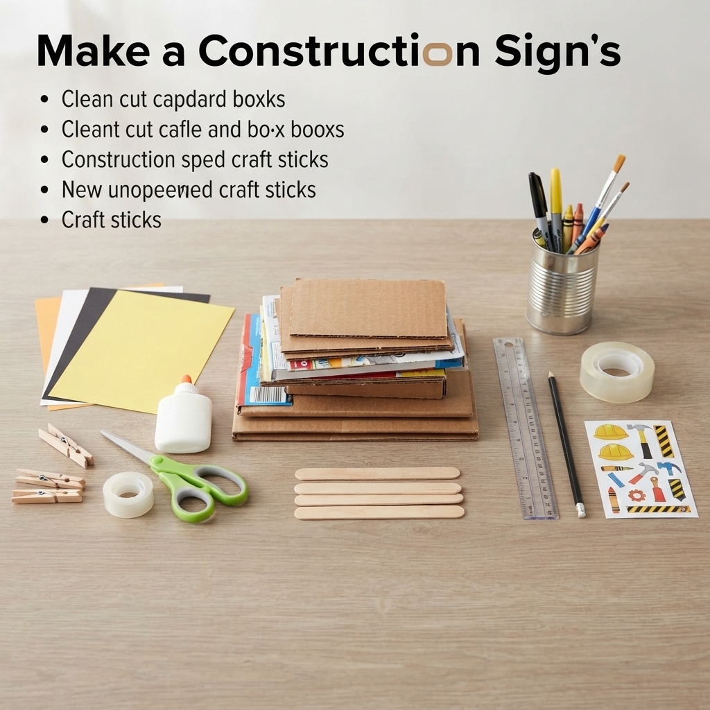 construction site signs from cardboard