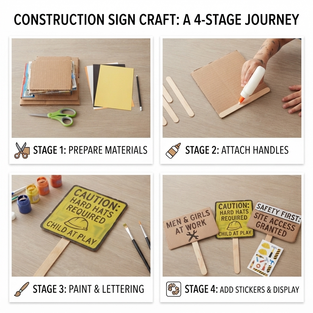 construction site signs from cardboard