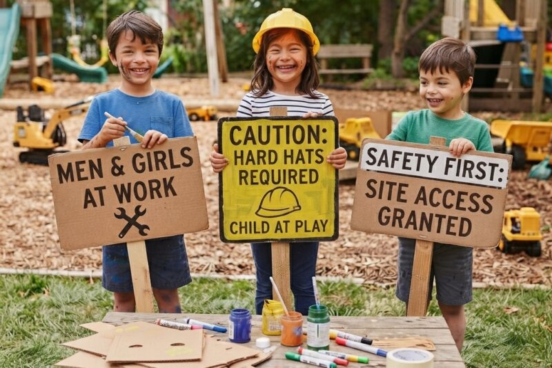 How to Make Construction Site Signs from Cardboard: A Fun Craft for Kids
