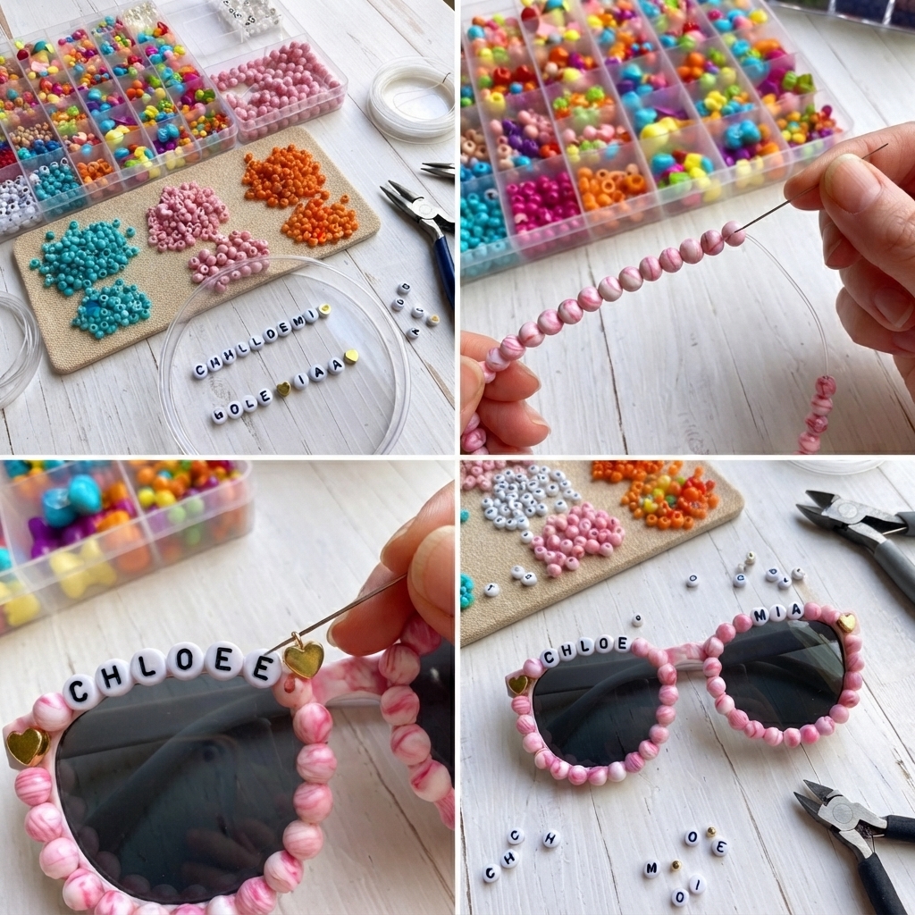 easy beaded sunglasses project
