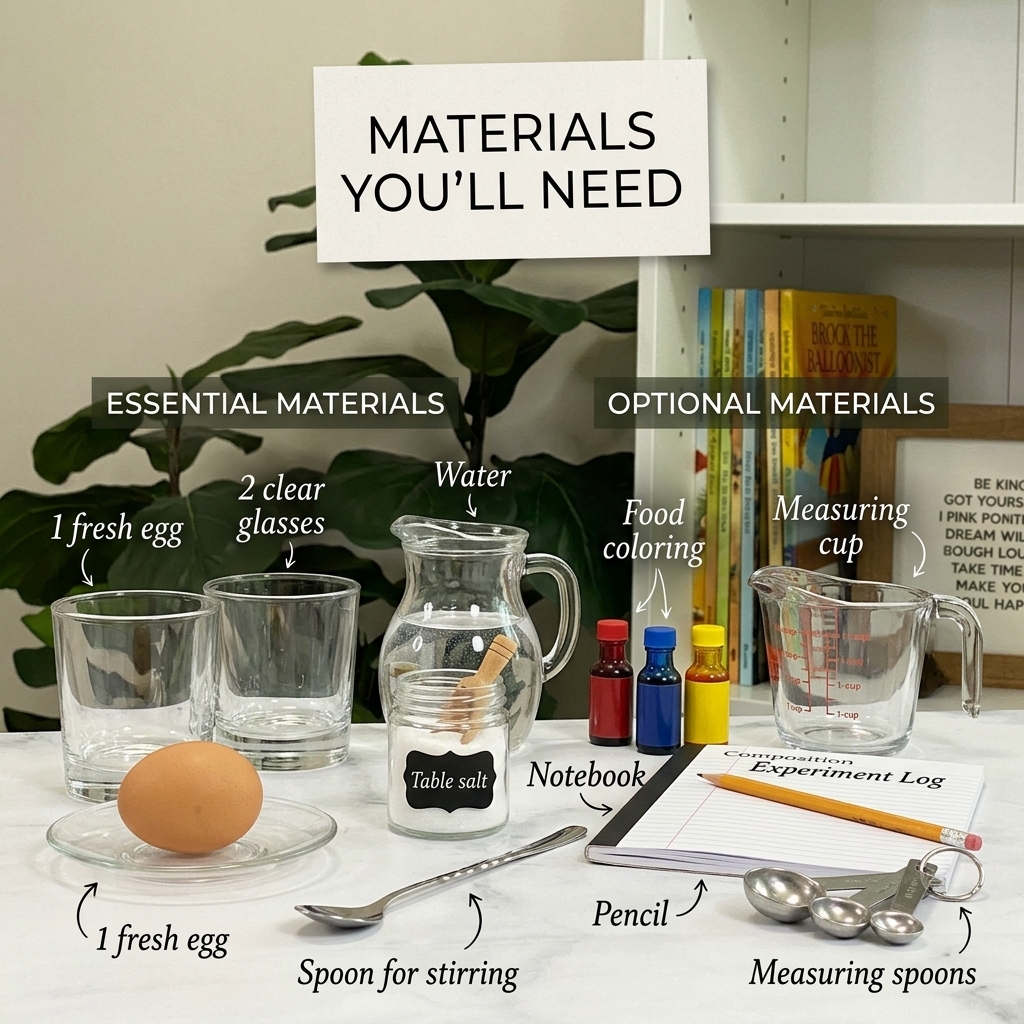 egg floating in salt water experiment