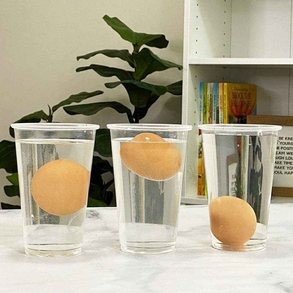 egg floating in salt water experiment