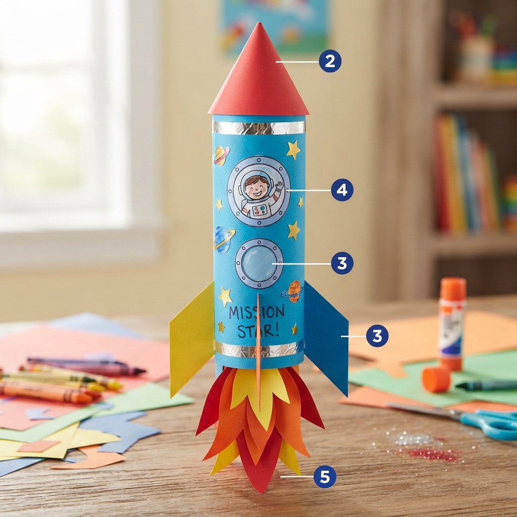 exciting paper rocket craft
