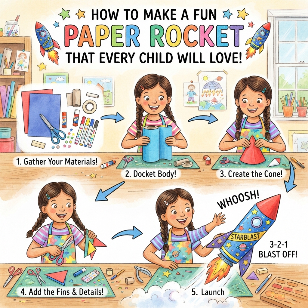 exciting paper rocket craft