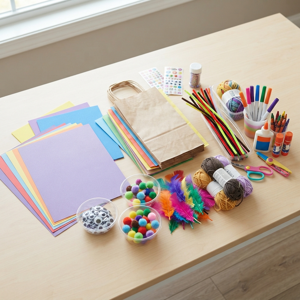 monster dolls from paper bags