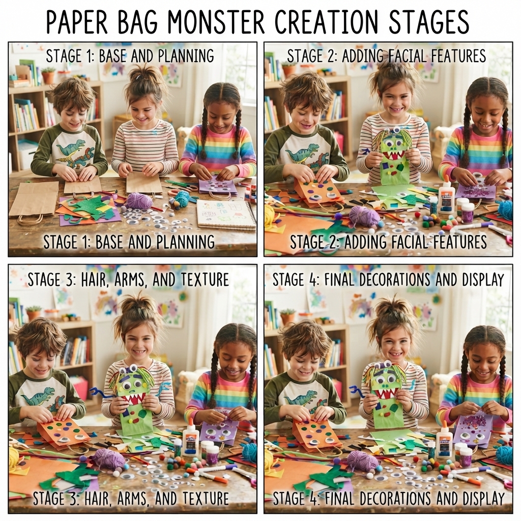 paper bag monster doll project