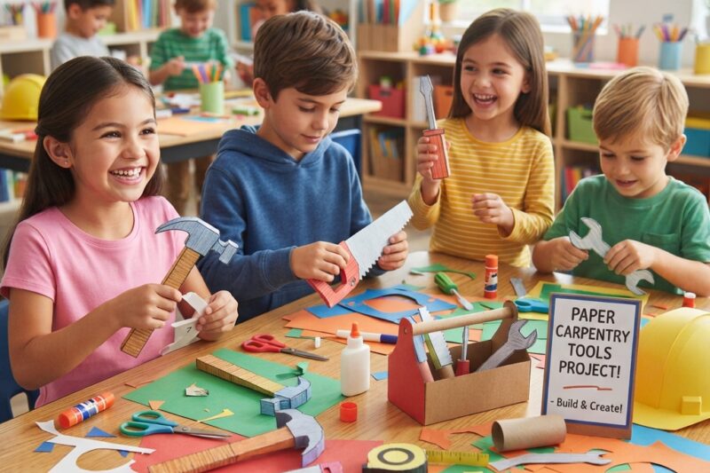 Paper Carpentry Tools Project for Children: A Fun and Educational DIY Craft