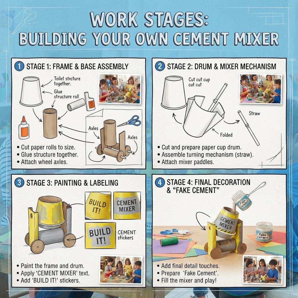 paper cement mixer project