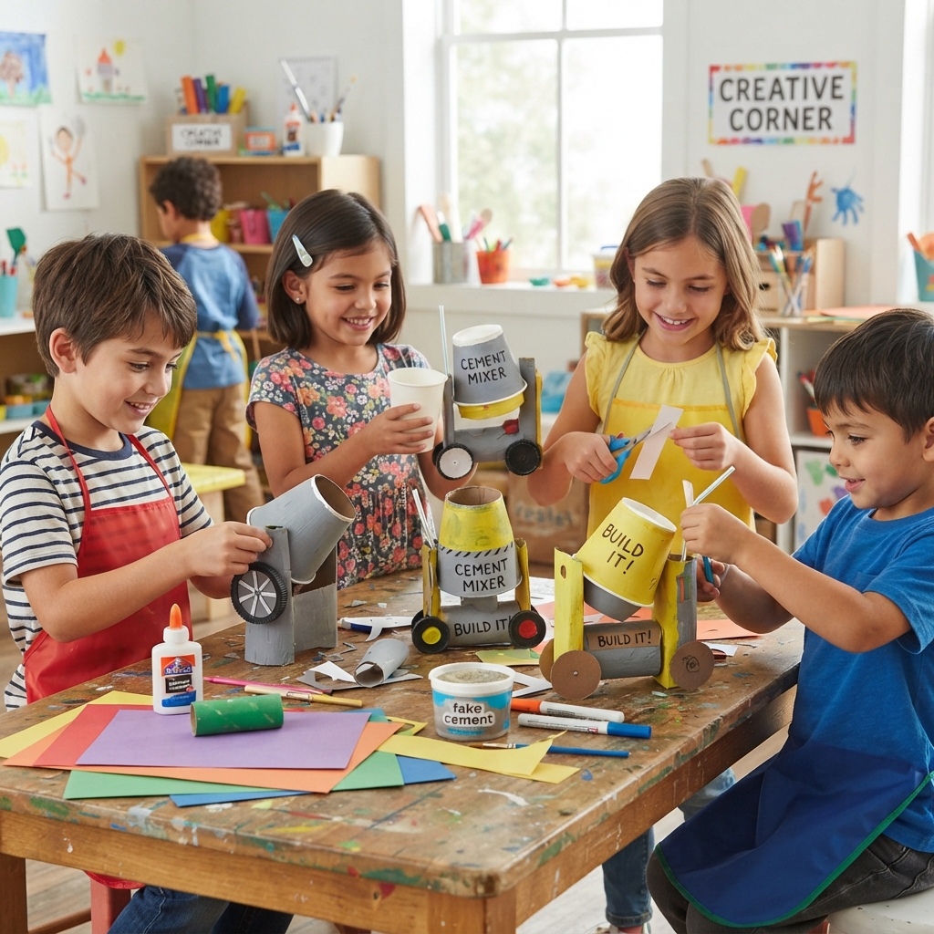 paper cement mixer project