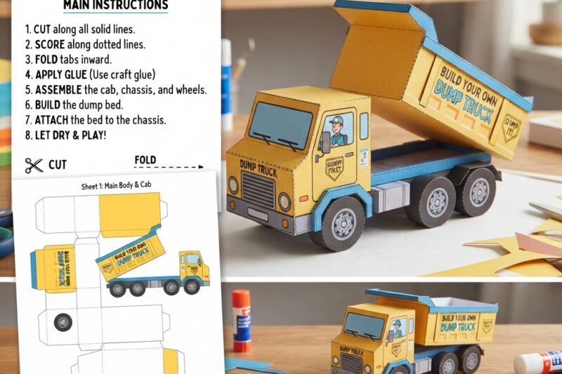 How to Make a Paper Dump Truck: A Fun Construction Craft for Kids
