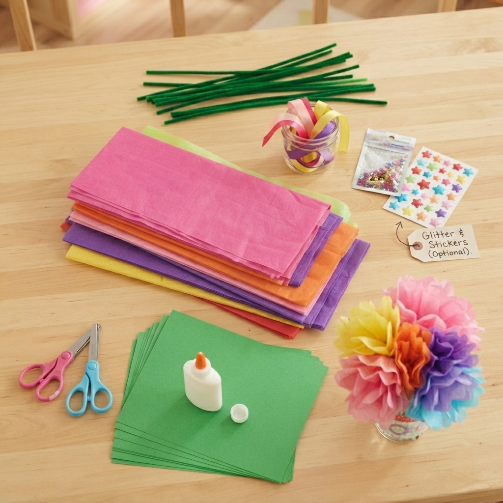 tissue paper flowers!