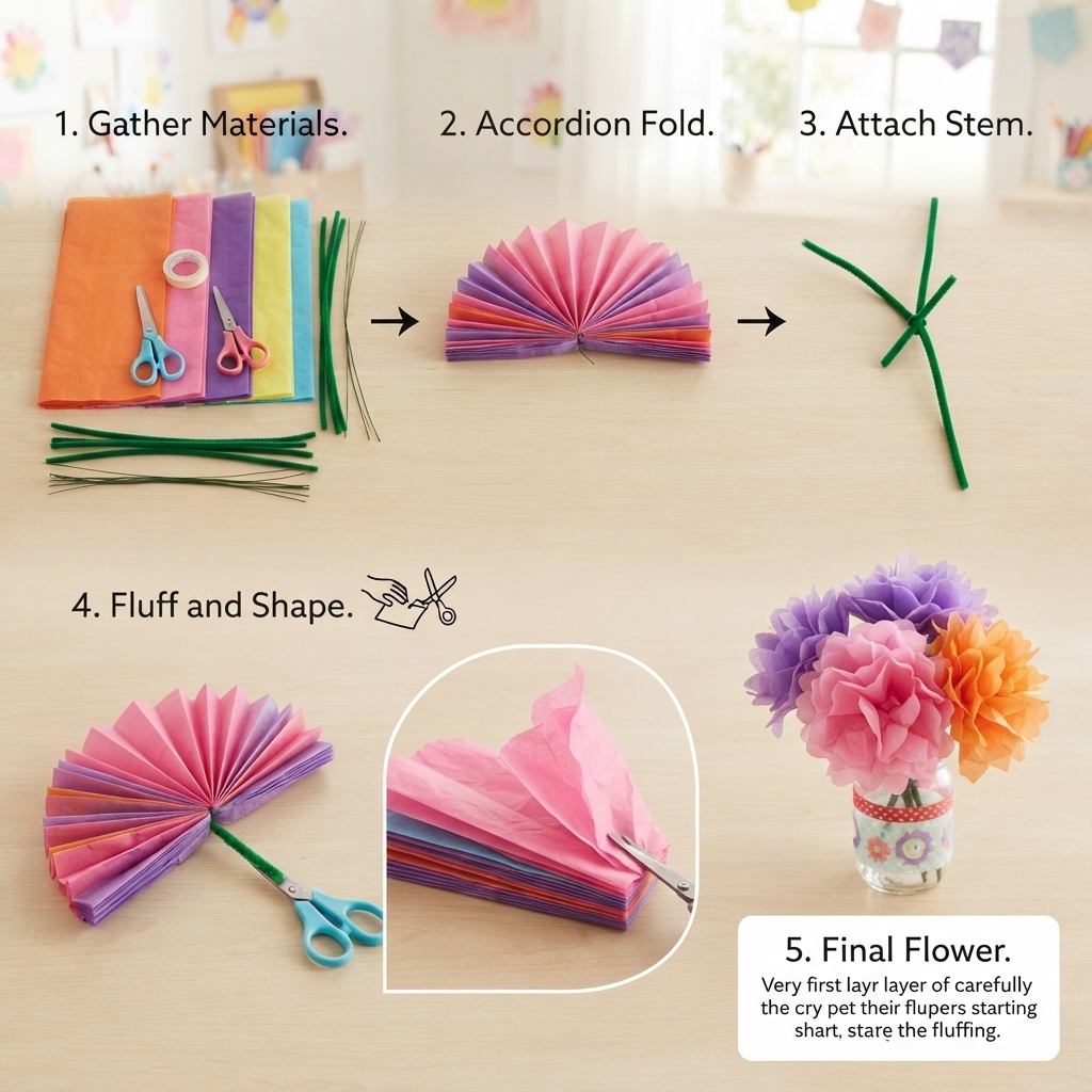 tissue paper flowers!
