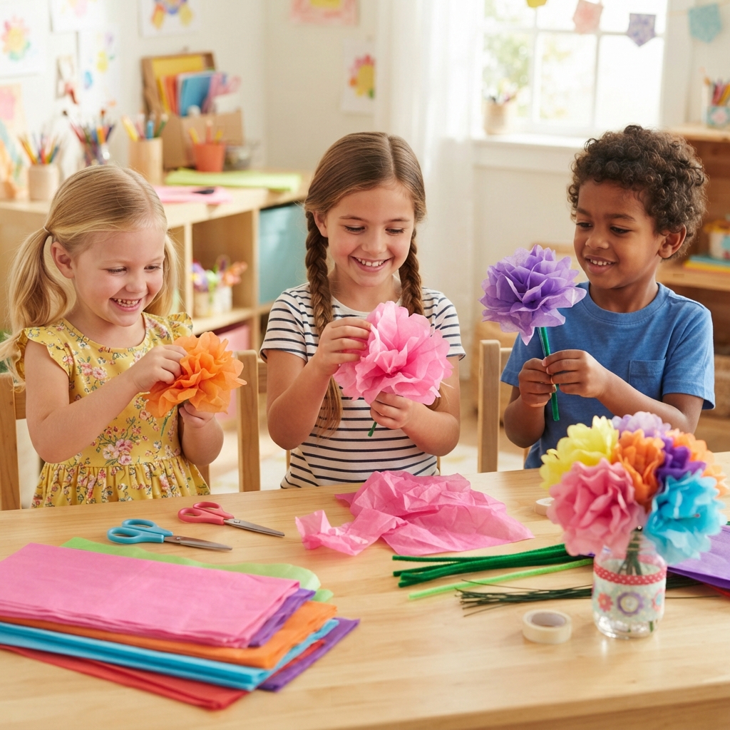 tissue paper flowers!