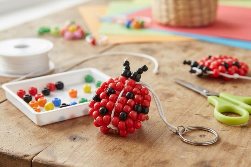 A Beaded Ladybug for Children