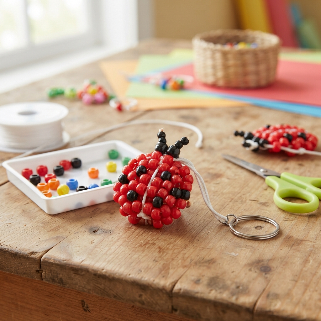 A Beaded Ladybug for Children