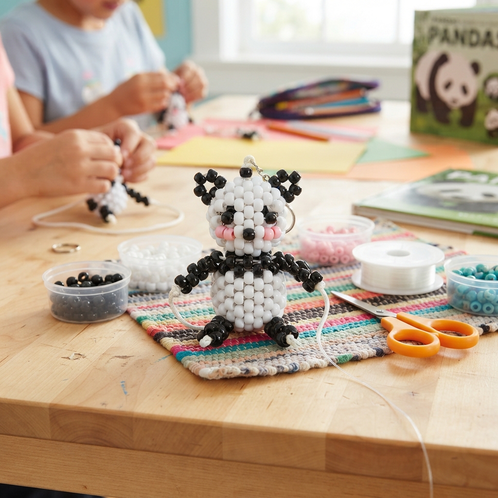 A Beaded Panda for Children