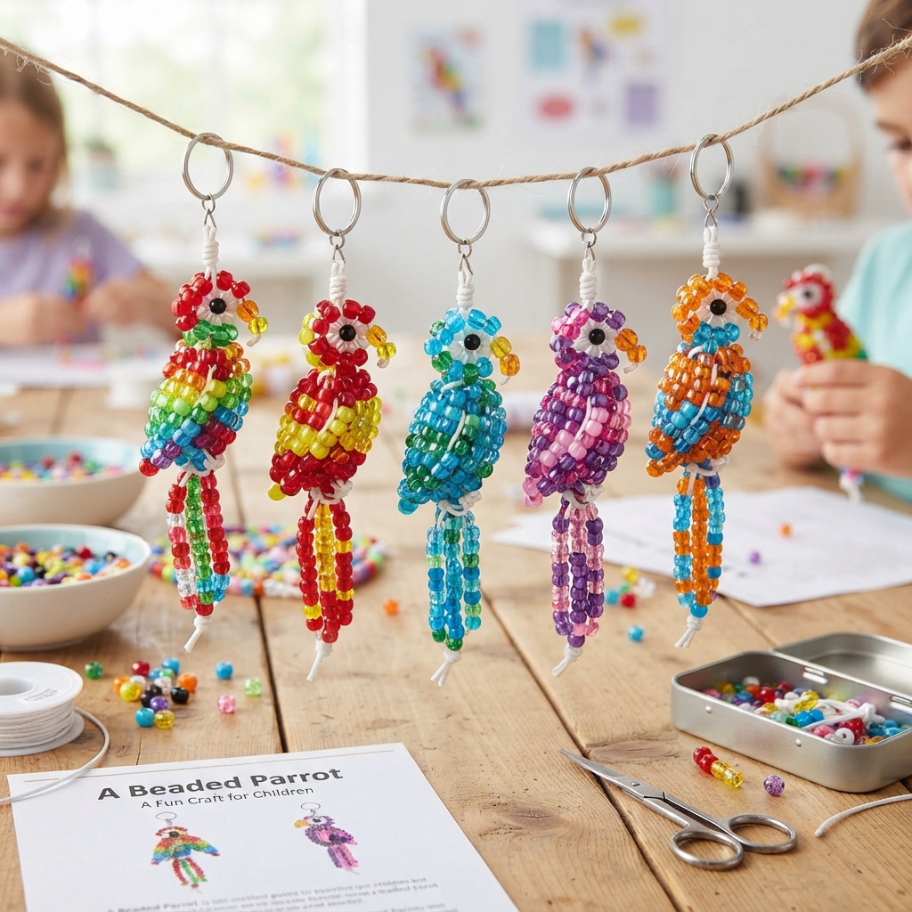 A Beaded Parrot for Children