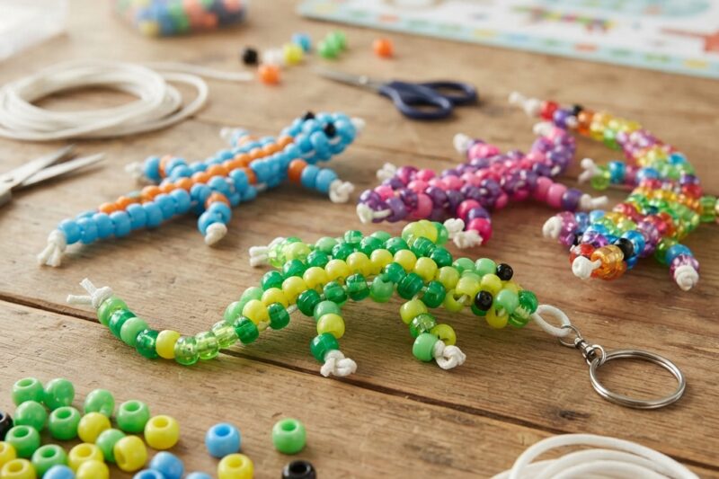 A Lizard Made from Pony Beads for Children