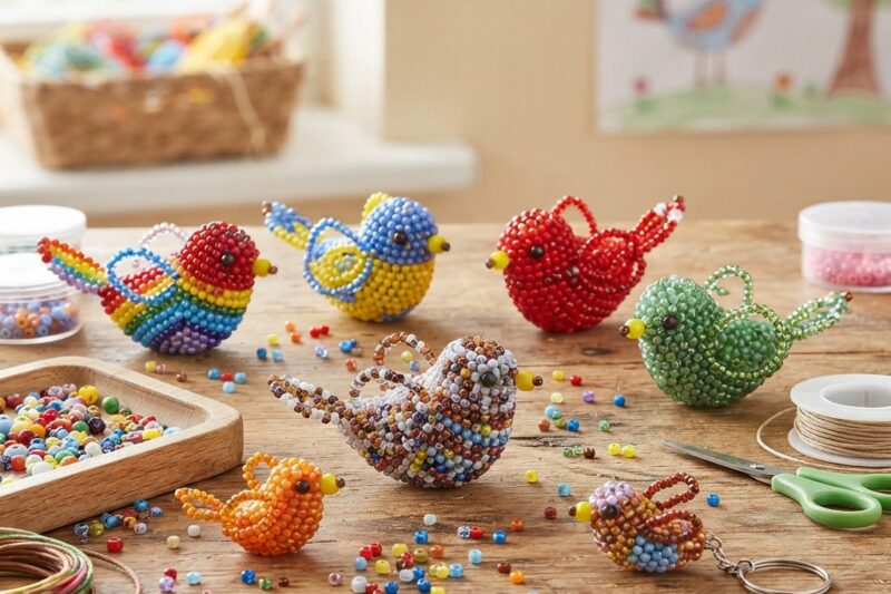 A Small Beaded Bird for Children