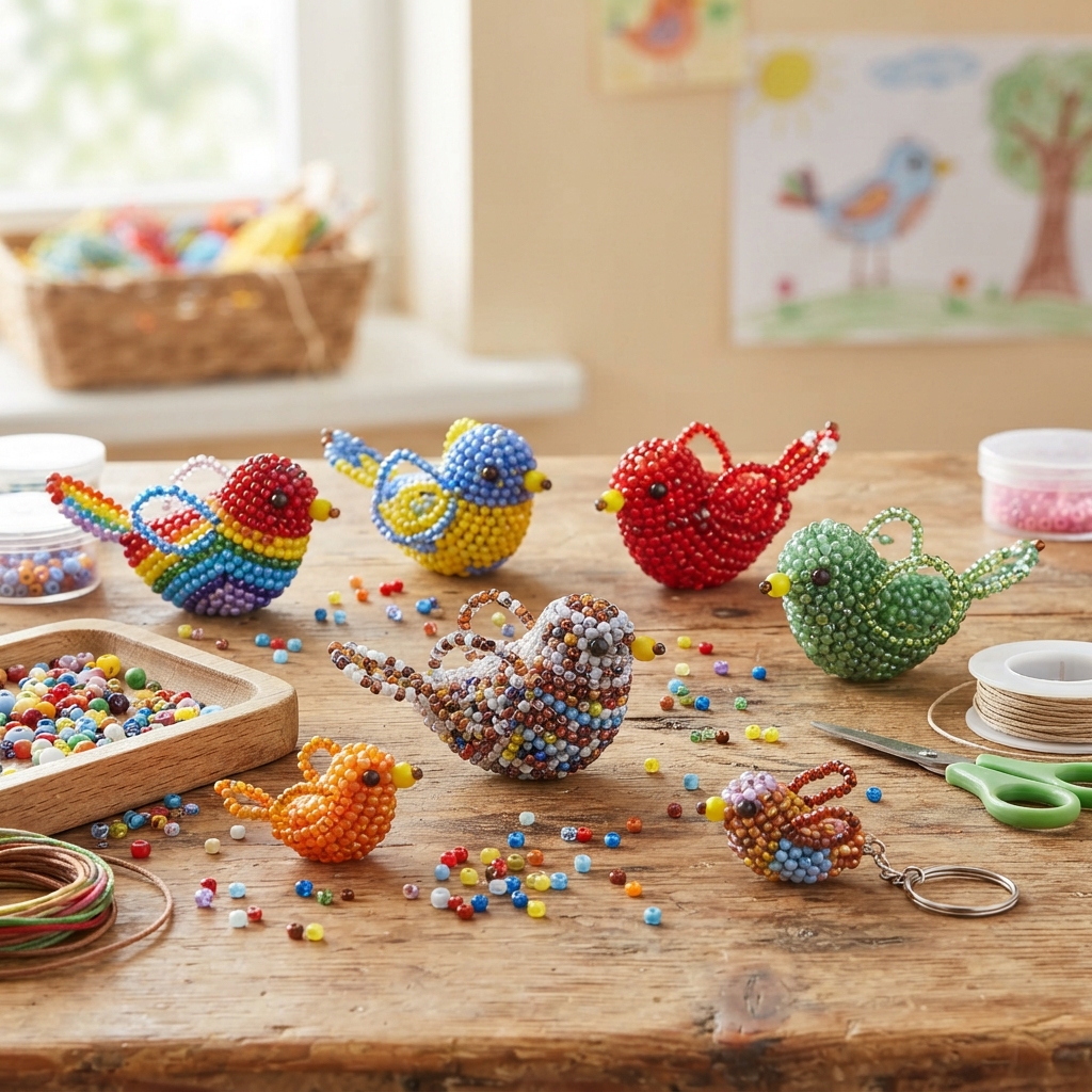 A Small Beaded Bird for Children